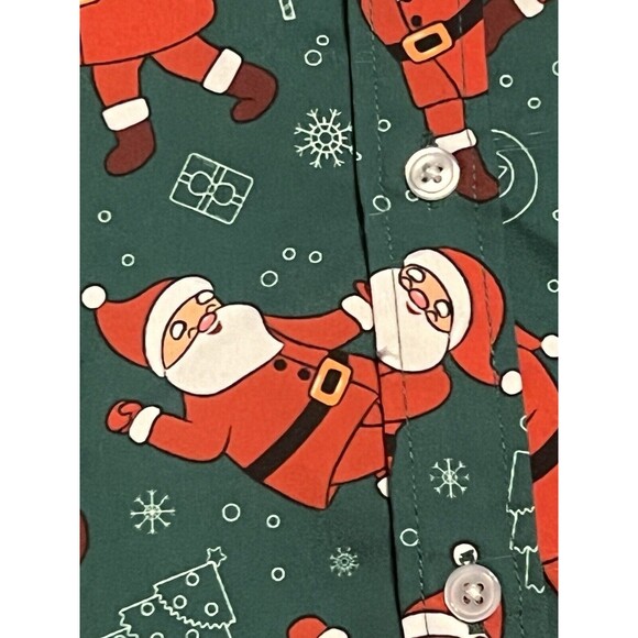 Christmas Dancing Santa Claus Gift Hawaiian Shirt Party Aloha Holiday Beach Med - Picture 12 of 13